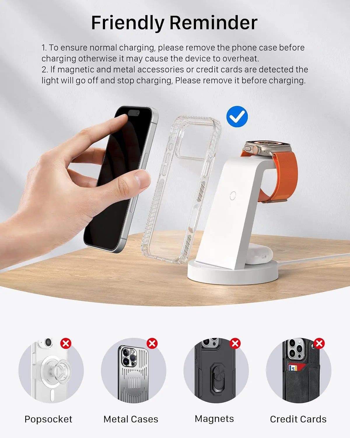 3-in-1 Wireless Charging Station for iPhone, AirPods & Apple Devices