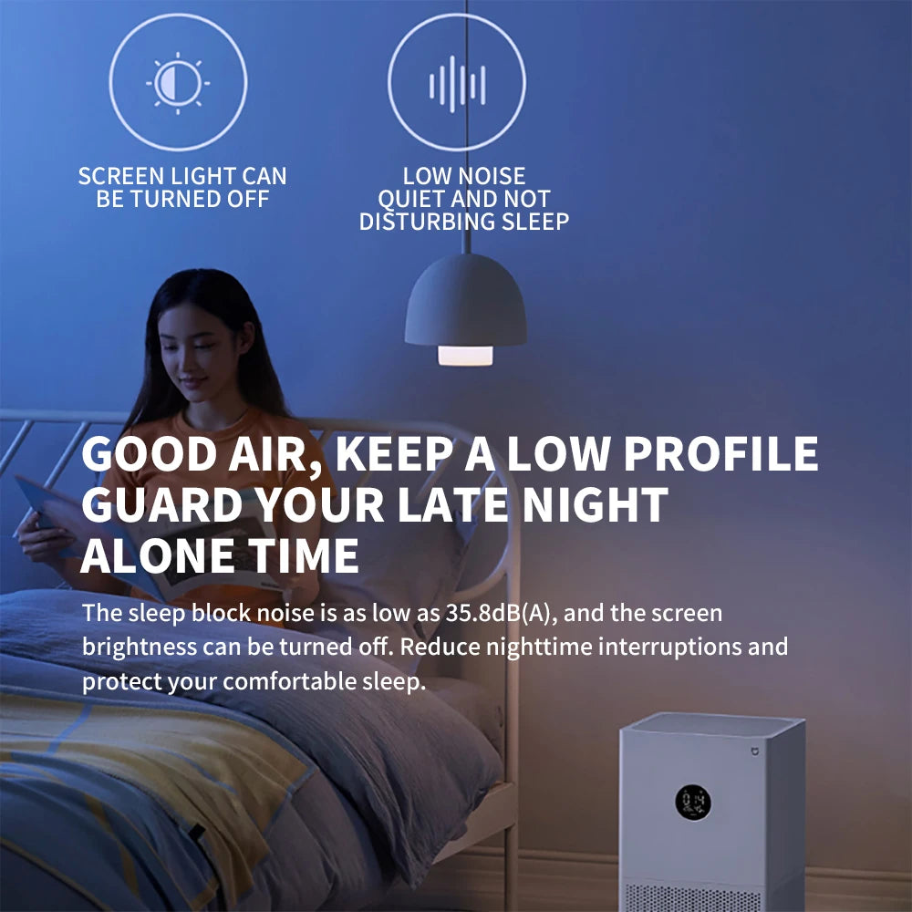 Smart Air Purifier 4 Lite – HEPA, PM2.5 Sensor & Smart App Control