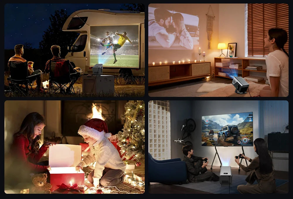 LynCast X7 Smart Projector – Native 1080P, 8K Support, Auto Focus & Android 14