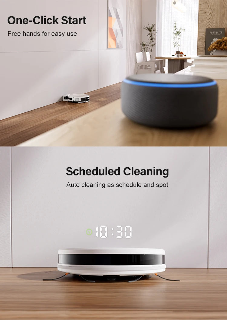 PureRobo K5 Robot Vacuum & Mop – 3000Pa Suction, Smart Navigation, App Control