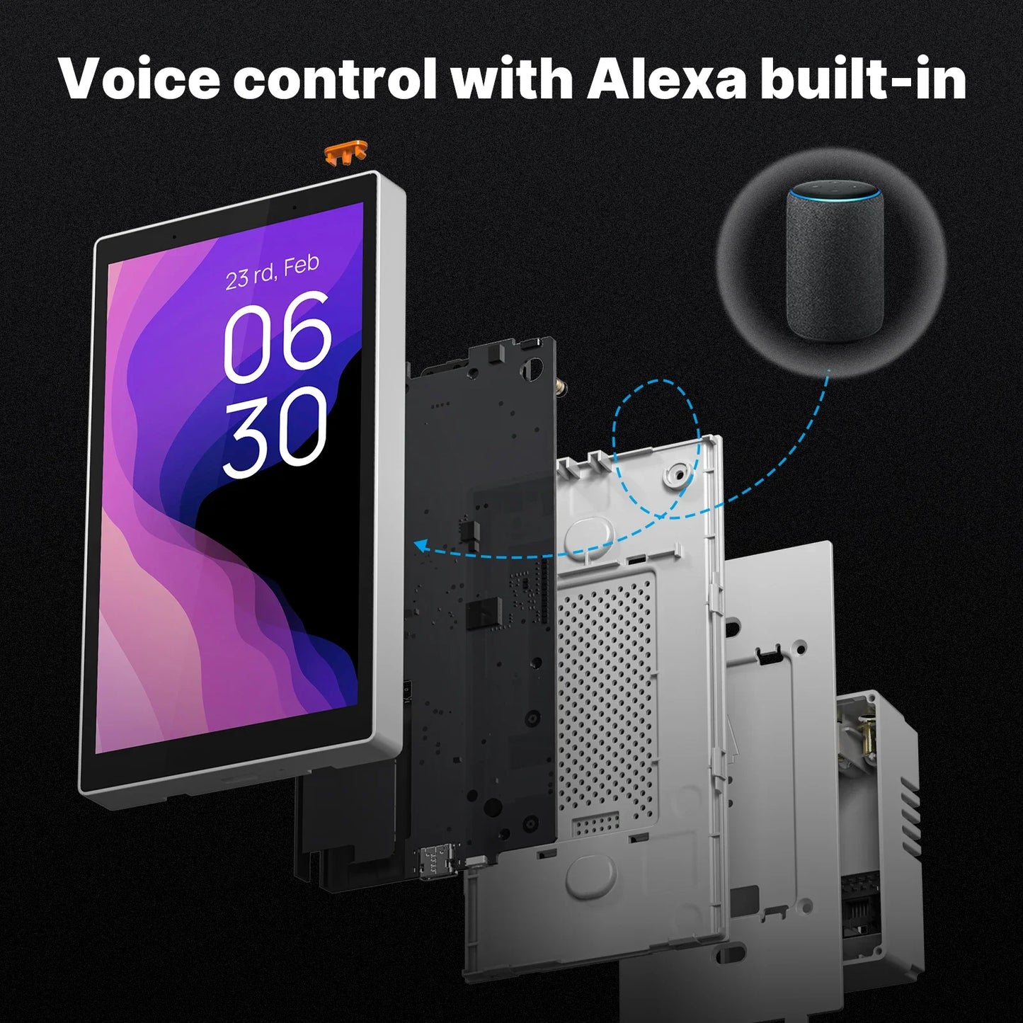 Smart Home Touch Control Panel with WiFi, Built-In Zigbee Hub & Alexa Voice Control