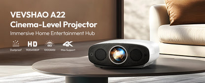 Smart Projector – Full HD 1080P, 4K Support, WiFi & Bluetooth