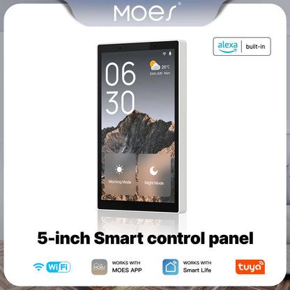 Smart Home Touch Control Panel with WiFi, Built-In Zigbee Hub & Alexa Voice Control