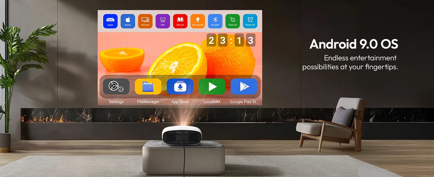 Smart Projector – Full HD 1080P, 4K Support, WiFi & Bluetooth