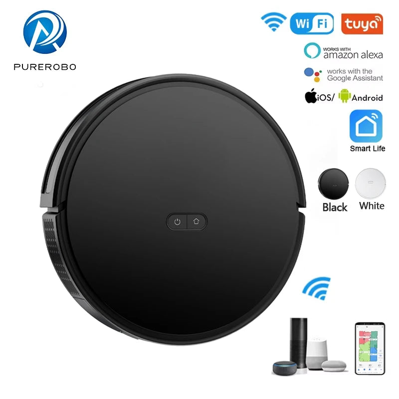 PureRobo K5 Robot Vacuum & Mop – 3000Pa Suction, Smart Navigation, App Control