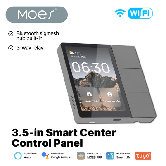 Smart Home Touch Control Panel with WiFi, Bluetooth Sigmesh Hub & 3 Relay Switches
