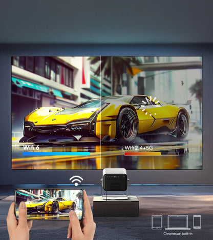 Smart Projector – 2200 ANSI, Full HD 1080P, 4K Support, Android TV