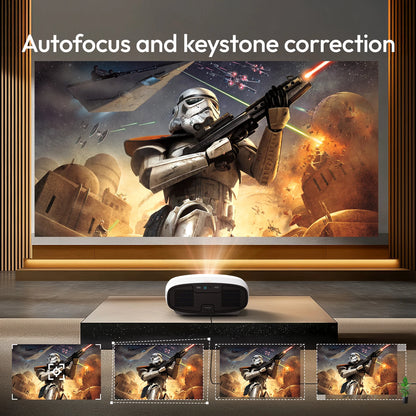 Smart Projector – Full HD 1080P, 4K Support, WiFi & Bluetooth