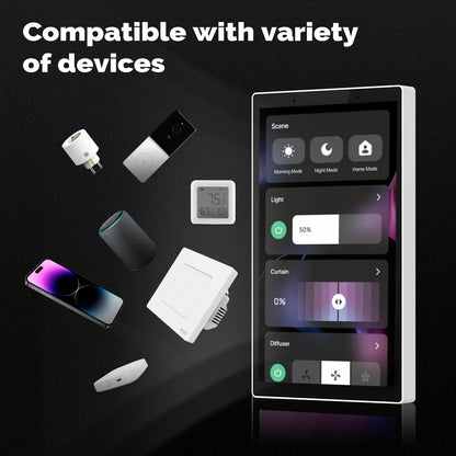 Smart Home Touch Control Panel with WiFi, Built-In Zigbee Hub & Alexa Voice Control