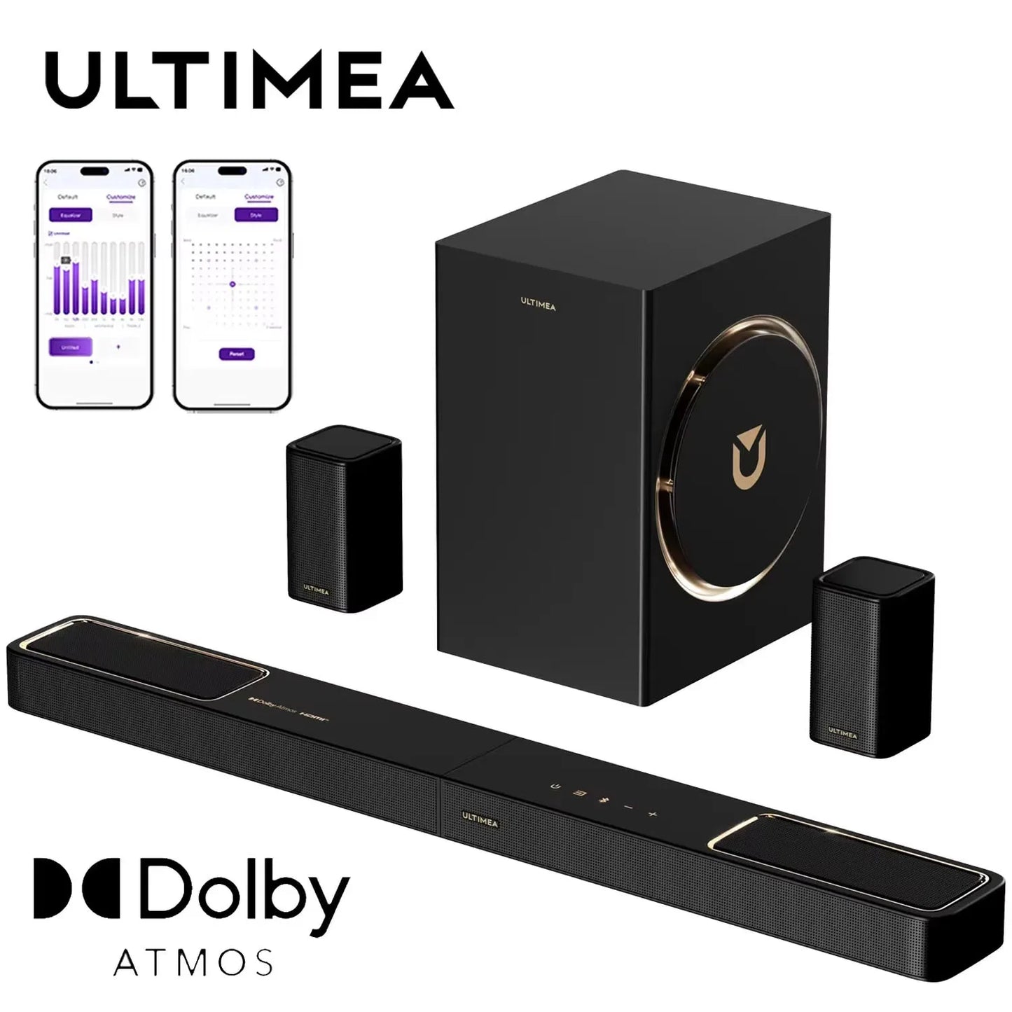 ULTIMEA F40 Soundbar – Dolby Atmos 5.1.2 Home Theater System