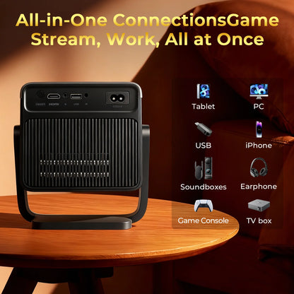 LynCast X7 Smart Projector – Native 1080P, 8K Support, Auto Focus & Android 14