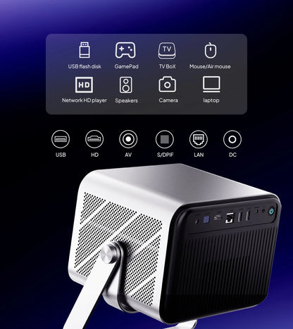 Smart Projector – 2200 ANSI, Full HD 1080P, 4K Support, Android TV