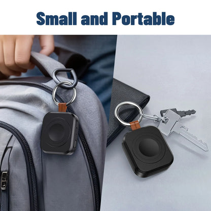 Portable Wireless Charger for Apple Watch | Magnetic Fast Charging Keychain (All Series)