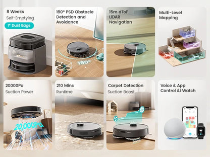 Lefant M3 Max Robot Vacuum – 20000Pa, Mop & Smart Lidar