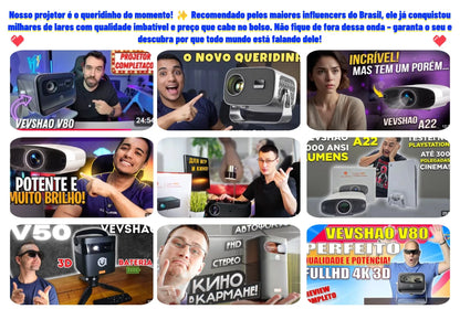 Smart Projector – Full HD 1080P, 4K Support, WiFi & Bluetooth