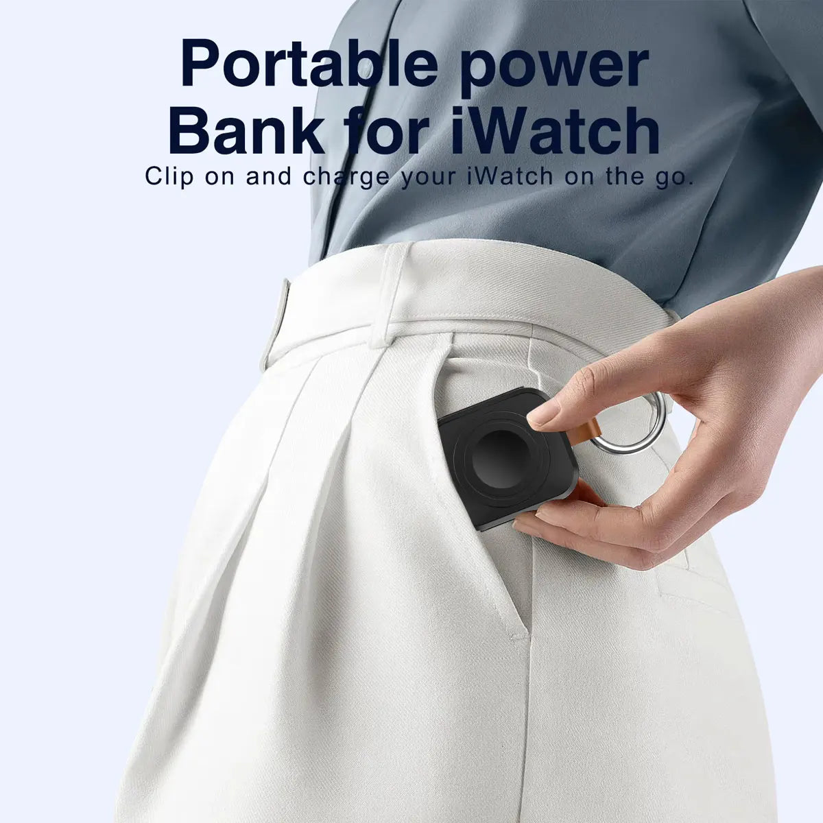 Portable Wireless Charger for Apple Watch | Magnetic Fast Charging Keychain (All Series)