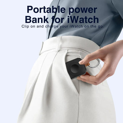 Portable Wireless Charger for Apple Watch | Magnetic Fast Charging Keychain (All Series)