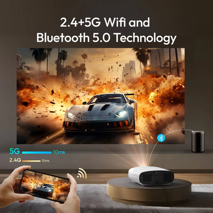 Smart Projector – Full HD 1080P, 4K Support, WiFi & Bluetooth