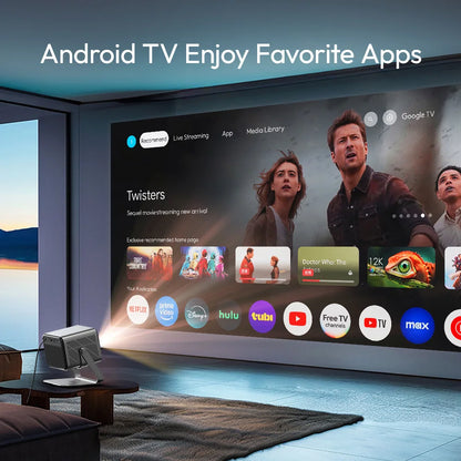 Smart Projector – 2200 ANSI, Full HD 1080P, 4K Support, Android TV
