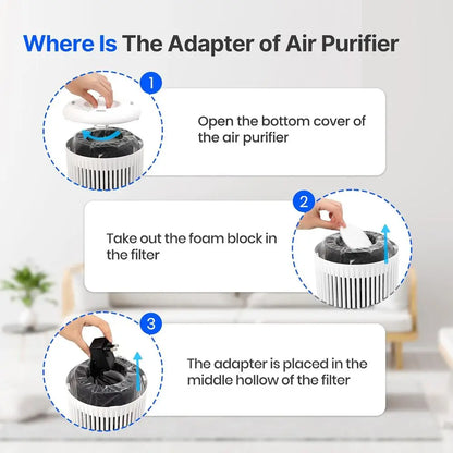 2-Pack Mini Air Purifier – Quiet, Portable & Aromatherapy Ready