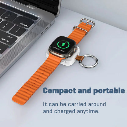 Portable Wireless Charger for Apple Watch | Magnetic Fast Charging Keychain (All Series)