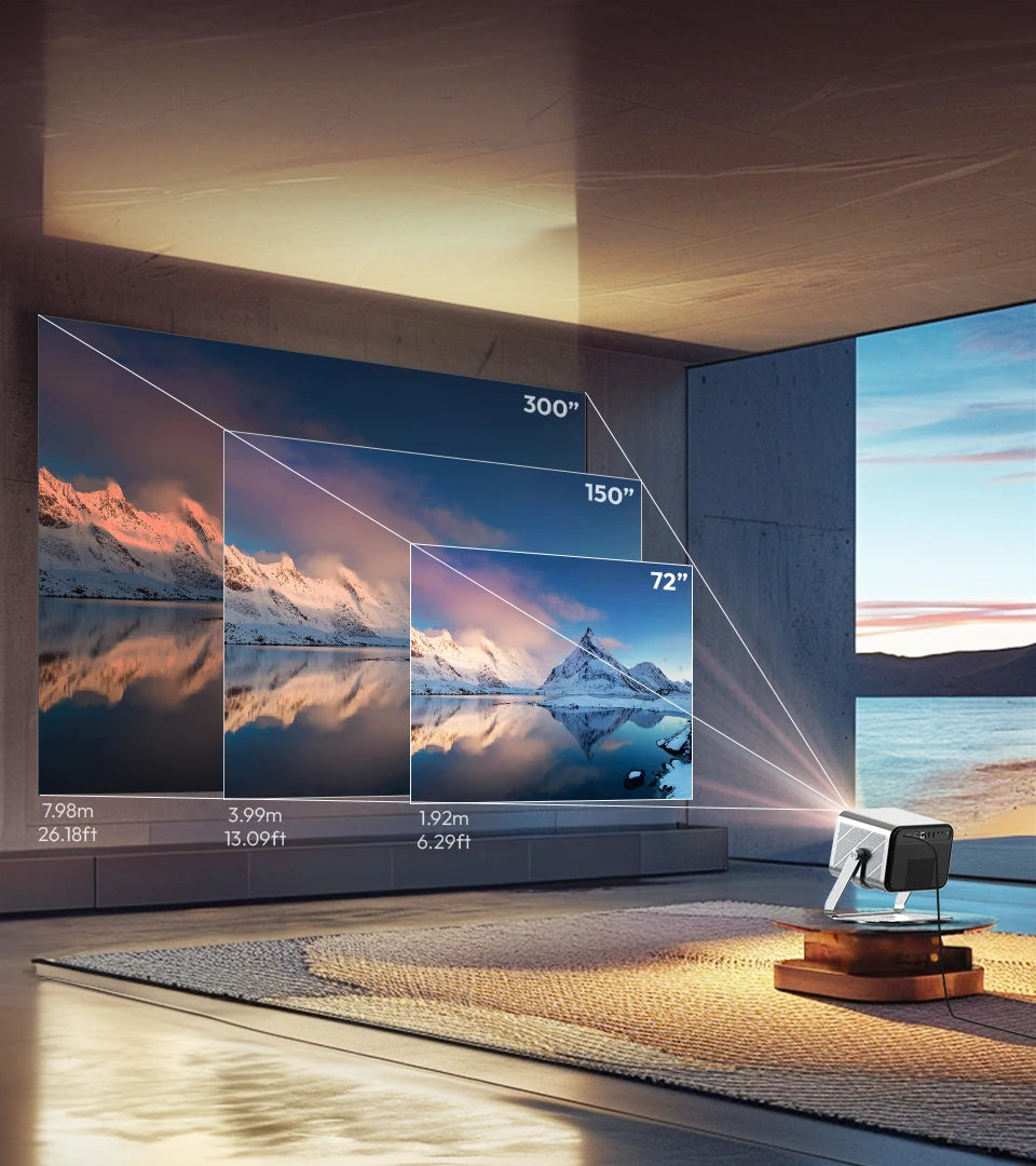 Smart Projector – 2200 ANSI, Full HD 1080P, 4K Support, Android TV
