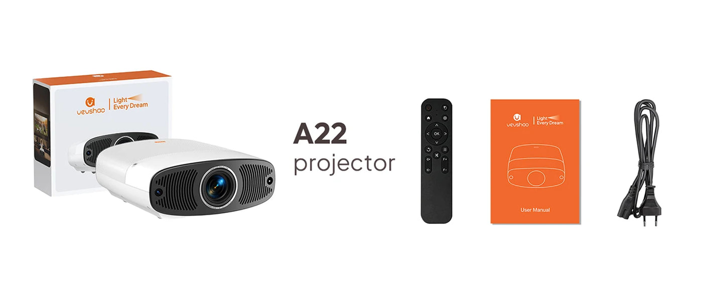 Smart Projector – Full HD 1080P, 4K Support, WiFi & Bluetooth