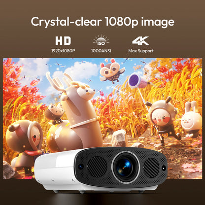 Smart Projector – Full HD 1080P, 4K Support, WiFi & Bluetooth