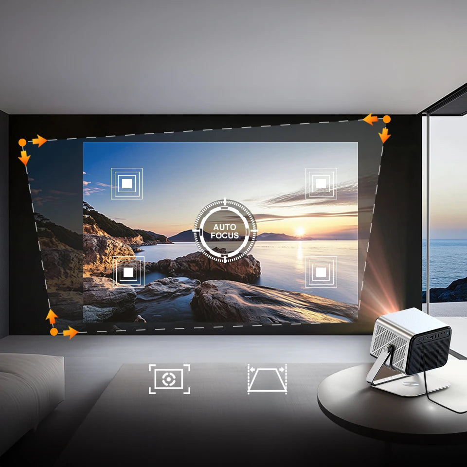 Smart Projector – 2200 ANSI, Full HD 1080P, 4K Support, Android TV