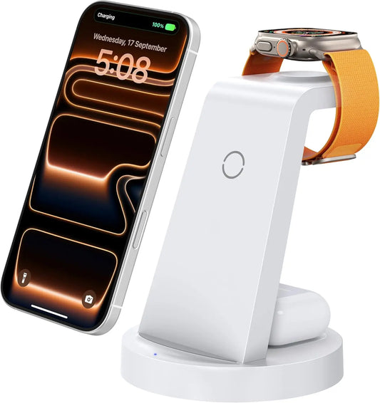 3-in-1 Wireless Charging Station for iPhone, AirPods & Apple Devices