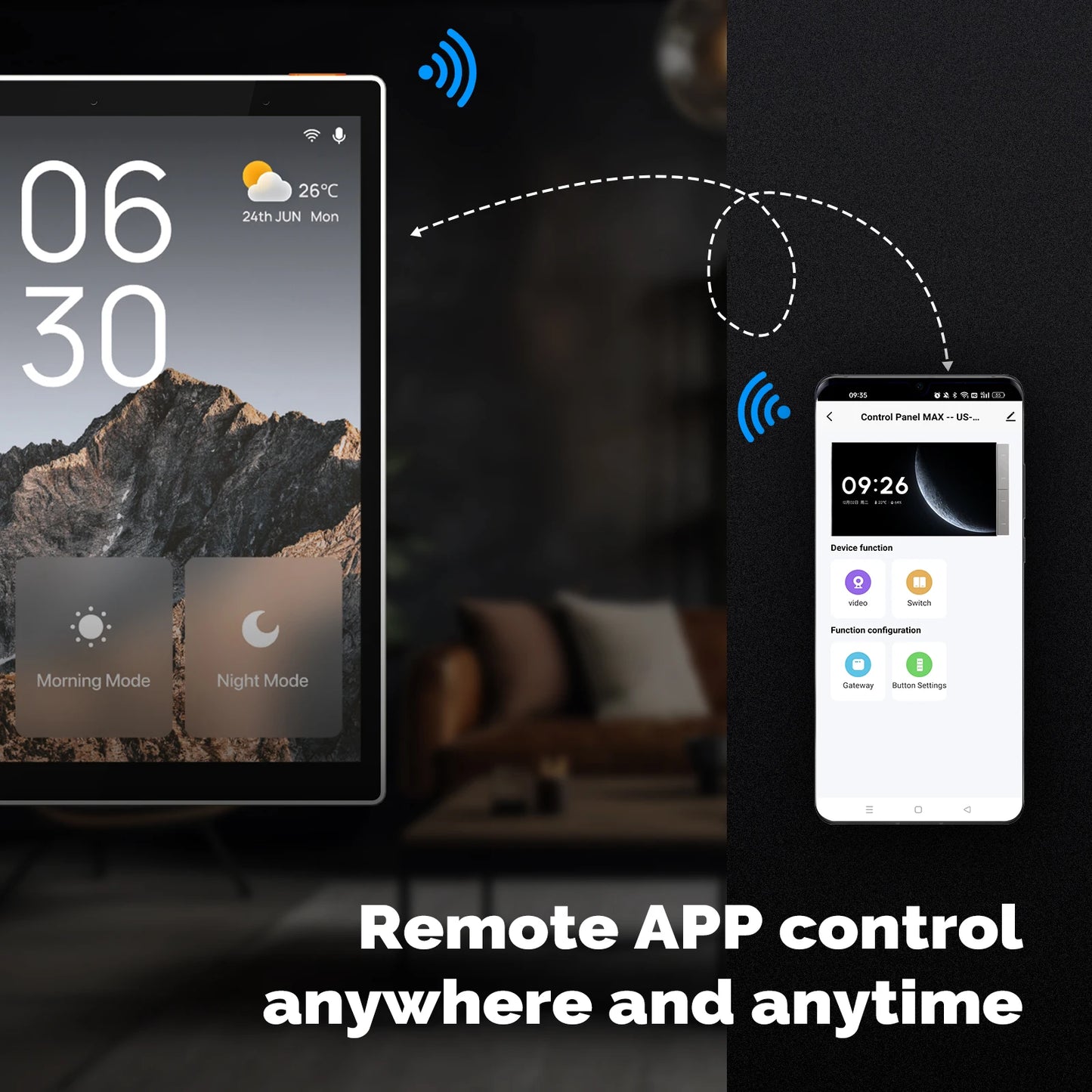 MOES 5-Inch Smart Home Touch Screen Control Panel with WiFi, Built-In Zigbee Hub & Alexa Voice Control